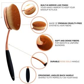 img 3 attached to 🖌️ Yoseng Oval Foundation Brush: Large Toothbrush Makeup Tool for Fast and Flawless Application of Liquid, Cream, and Powder Foundation