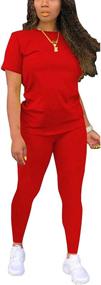 img 4 attached to 👚 Women's Summer Sweatsuit Sets: Nimsruc Two Piece Outfits for Jogging and Track Suit