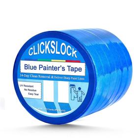 img 4 attached to 🎨 Pack of 6 Blue Painters Tape Rolls, 0.94''×55 Yards, Bulk Blue Masking Tape - Ideal for Home, Office, DIY Projects - Painting Tape Multi Pack