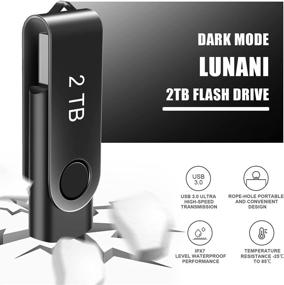img 3 attached to 💾 2TB Ultra High Speed USB 3.0 Flash Drive by LUNANI - Large Capacity 2000GB Memory Stick for PC with Portable Fold Design and 100Mb/s Read Speed