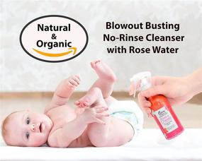 img 3 attached to 🌹 Органическая розовая вода для малышей - нежный спрей без смывания для очищения вашего малыша; успокаивающая формула с экстрактами календулы и ромашки; 4 унции