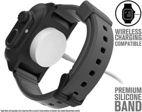 img 2 attached to 330ft Waterproof Case by Catalyst - Grey for Apple 🌊 Watch Series 6/SE/5/4 44mm: Premium Silicone Band, Shockproof & Rugged Protection