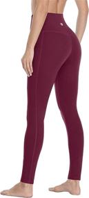 img 2 attached to 🩲 Heathyoga Women's High Waisted Yoga Pants with Pockets - Stylish Leggings for Workouts