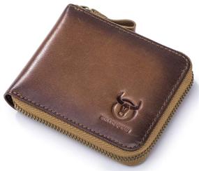 img 3 attached to Genuine Leather Zipper Wallets with Advanced Blocking Technology