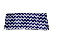 👶 chevron navy baby doll crib skirt/dust ruffle логотип