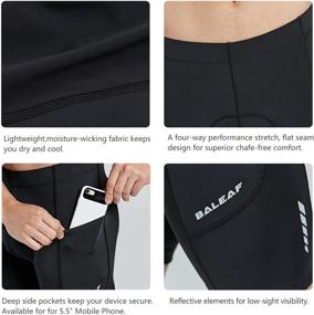 img 1 attached to 🚴 Enhanced BALEAF Men's Cycling Shorts with 3D Padding for Road Bike, MTB, and Gravel Biking - Pockets Included, UPF 50+