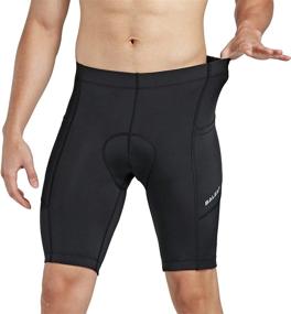 img 3 attached to 🚴 Enhanced BALEAF Men's Cycling Shorts with 3D Padding for Road Bike, MTB, and Gravel Biking - Pockets Included, UPF 50+