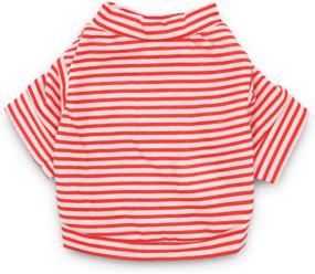 img 2 attached to DroolingDog Dog Clothes: Stylish Pack of 3 Striped T-Shirts for Small Dogs