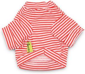 img 1 attached to DroolingDog Dog Clothes: Stylish Pack of 3 Striped T-Shirts for Small Dogs