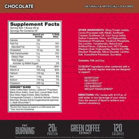 img 3 attached to 🏋️ BSN ISOBURN Lean Whey Protein Powder with L-carnitine - Chocolate Milkshake, 20 Servings, 1.32 Pound (Pack of 1) - Fat Burner for Weight Loss