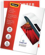 📦 fellowes thermal laminating pouches 5 mil, 100 pack (52040), imagelast, jam-free, letter size, clear logo