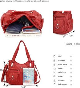 img 2 attached to Ангельский женский дизайнерский клатч-сумка для женщин абрикосового цвета Женские сумки и кошельки в стиле хобо