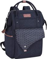 🎒 kroser laptop backpack 15.6 inch - stylish school computer bag with usb charging port, water-repellent college daypack for women/men - dark blue | travel, business & work backpack logo