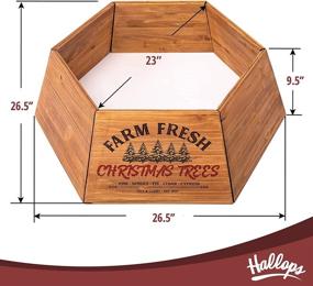 img 1 attached to 🎄 Vintage Wooden Tree Collar Box - Farmhouse Rustic Christmas Tree Decor. Weathered Wood Vintage Decoration (Collapsible, Brown)