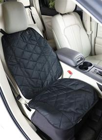 img 2 attached to 🐶 USA Based Company 4Knines Front Seat Cover for Dogs (Black) - Enhanced SEO