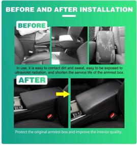 img 1 attached to 🔝 Upgraded 2021 Accord Armrest Cover Protector | Enhanced Compatibility with Hon,da Accord 2018-2020 | Ensure Optimal Armrest Comfort | Sleek Black Carbon Fiber Design