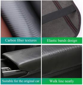 img 3 attached to 🔝 Upgraded 2021 Accord Armrest Cover Protector | Enhanced Compatibility with Hon,da Accord 2018-2020 | Ensure Optimal Armrest Comfort | Sleek Black Carbon Fiber Design