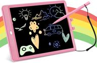 🎨 topjum lcd writing tablet: 10inch color doodle board for girls - reusable & erasable drawing pad, educational & learning toy for 3–7 years old kids logo