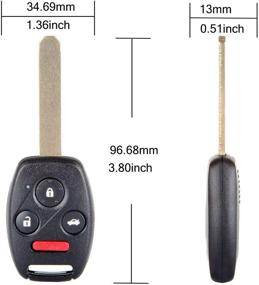 img 2 attached to 🔑 Pack of 2 ECCPP Keyless Entry Remotes for Honda Pilot/Accord KR55WK49308 - 313.8MHz Uncut Replacement