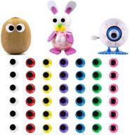 👀 enhance crafts and diy projects with 20mm multicolor round wiggle googly eyes - self-adhesive, 210 pcs logo