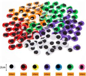 img 3 attached to 👀 Enhance Crafts and DIY Projects with 20mm Multicolor Round Wiggle Googly Eyes - Self-Adhesive, 210 Pcs