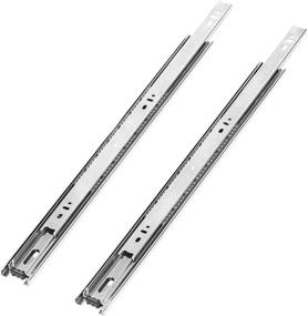 img 2 attached to 🗄️ Set of Six 16-Inch Heavy Duty Drawer Slides with Lubricated Steel Ball Bearings, Full Extension