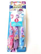 🦄 firefly my little pony toothbrush 3-pack: brightening smiles with magical pony power logo