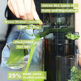 img 1 attached to Blamdoil Compact Slow Juicer: High Nutrient Masticating Extractor for Fruits & Vegetables | BPA-Free, Easy to Clean | USB Rechargeable - Black