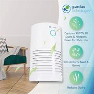 🌬️ germguardian air purifier with hepa filter, uv sanitizer, odor reduction - 15" tower (white) logo