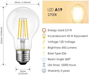 img 2 attached to LVWIT Filament Equivalent Non Dimmable UL Listed: Authentic Quality for Efficient Lighting