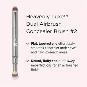 img 3 attached to Heavenly Luxe Dual Airbrush Concealer Brush #2 - 2-in-1 Brush for Liquid & Cream Concealer - Buff Away Imperfections - Featuring Award-Winning Heavenly Luxe Hair