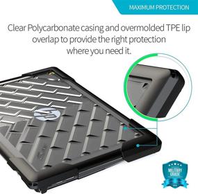 img 1 attached to 🎒 Gumdrop BumpTech Case for HP 11 G6 Chromebook Laptop - Black, Rugged, Shock Absorbing, Extreme Drop Protection - Ideal for K-12 Students, Teachers, Kids