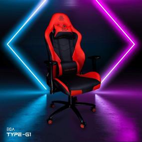 img 3 attached to 🪑 EGA Big and Tall Gaming Chair: Removable Lumbar Support, Metal Base, Ergonomic Design - High Back PU Leather Office Desk Chair with Headrest (White) G1