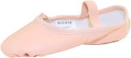 🩰 danzcue adult leather ballet slipper women's shoes: a perfect match for athletic performances logo