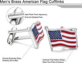 img 1 attached to FIBO STEEL American Cufflinks Business