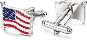 img 3 attached to FIBO STEEL American Cufflinks Business