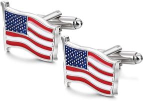 img 4 attached to FIBO STEEL American Cufflinks Business