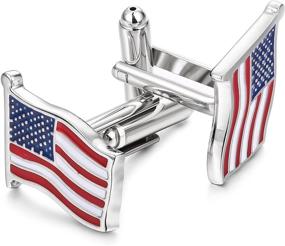 img 2 attached to FIBO STEEL American Cufflinks Business