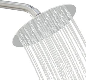 img 4 attached to 🚿 Anlisnut 6-inch High Pressure Rain Shower Head with Copper Screw Joint, Integrally Formed Swivel Ball and 304 Stainless Steel Fixed Showerhead (Polished Finish)