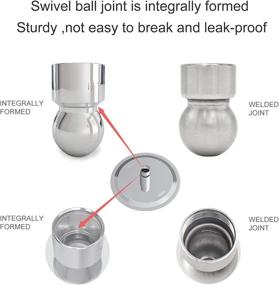 img 2 attached to 🚿 Anlisnut 6-inch High Pressure Rain Shower Head with Copper Screw Joint, Integrally Formed Swivel Ball and 304 Stainless Steel Fixed Showerhead (Polished Finish)
