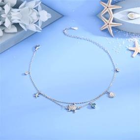 img 3 attached to 🌙 Captivating 925 Sterling Silver Universe Moon and Star Layered Anklet: Adjustable Beach Bracelet - Ideal Dainty Jewelry Gift for Women & Girls