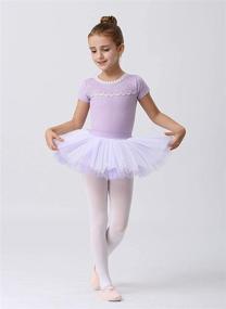 img 2 attached to MdnMd Lace Neck Ballet Dance Leotard 👗 with Removable Skirt for Toddler Girls: Perfect Ballerina Tutu