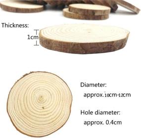 img 1 attached to 🌲 10pcs Wood Slices: Rustic Wedding Centerpieces & DIY Woodland Projects