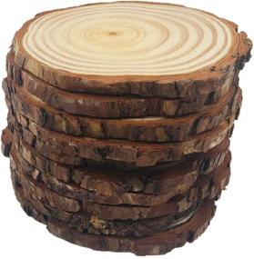 img 2 attached to 🌲 10pcs Wood Slices: Rustic Wedding Centerpieces & DIY Woodland Projects