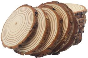 img 3 attached to 🌲 10pcs Wood Slices: Rustic Wedding Centerpieces & DIY Woodland Projects