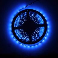 💧 premium water-resistant led strip light - 16.4ft/5m, 300 leds, 12v flexible waterproof tape (blue, cuttable, no power adapter) логотип