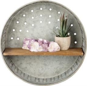 img 3 attached to 🪑 Rustic-Inspired Wall Shelf: Primitives by Kathy 38024- Perfect Combination of Metal and Wood