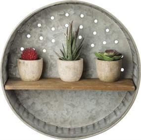 img 4 attached to 🪑 Rustic-Inspired Wall Shelf: Primitives by Kathy 38024- Perfect Combination of Metal and Wood