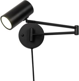 img 4 attached to 🔆 Modern Swivel Arm LED Wall Sconce - Stylish Plug-in Lighting for Bedroom & Living Room