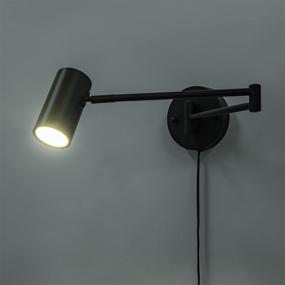 img 3 attached to 🔆 Modern Swivel Arm LED Wall Sconce - Stylish Plug-in Lighting for Bedroom & Living Room